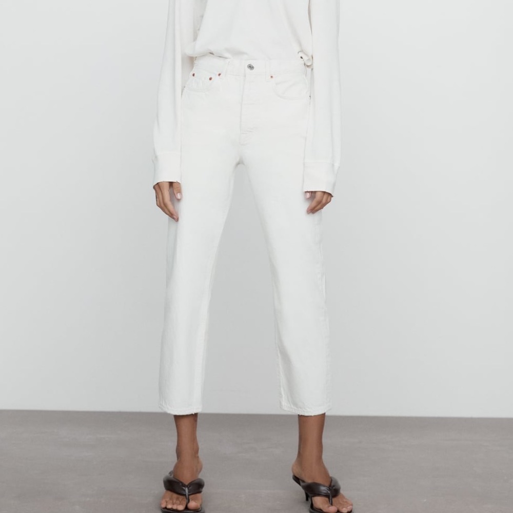 NWT Zara The Bliss Straight Off White Sz 2